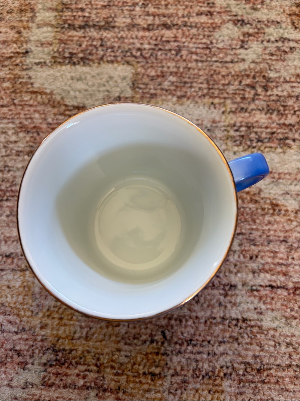 Vintage Blue & White Currier & Ives The Farmers Home in the Winter Shaving Mug - Picture 4 of 5